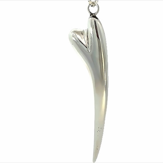 Long Engaging Heart Pendant